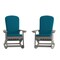 Flash Furniture Gray Adirondack Rockers - Teal Cushions, 2PK 2-JJ-C14705-CSNTL-GY-GG - alternate 6